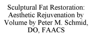 SCULPTURAL FAT RESTORATION: AESTHETIC REJUVENATION BY VOLUME BY PETER M. SCHMID, DO, FAACS