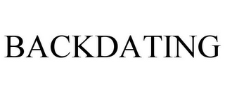 BACKDATING
