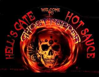 WELCOME TO HELL'S GATE HOT SAUCE GHOST PEPPER