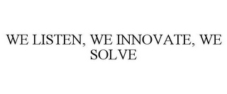 WE LISTEN, WE INNOVATE, WE SOLVE