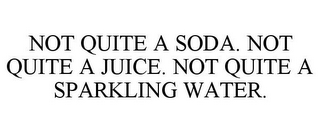 NOT QUITE A SODA. NOT QUITE A JUICE. NOT QUITE A SPARKLING WATER.