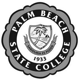 PALM BEACH STATE COLLEGE SABIDURIA ES PODER 1933