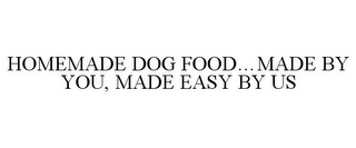 HOMEMADE DOG FOOD...MADE BY YOU, MADE EASY BY US