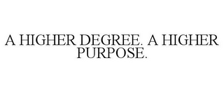 A HIGHER DEGREE. A HIGHER PURPOSE.