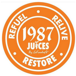 1987 JUICES BY LAKEASHAFIT REFUEL RELIVE RESTORE