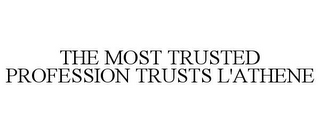 THE MOST TRUSTED PROFESSION TRUSTS L'ATHENE