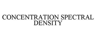 CONCENTRATION SPECTRAL DENSITY