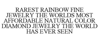 RAREST RAINBOW FINE JEWELRY THE WORLDS MOST AFFORDABLE NATURAL COLOR DIAMOND JEWELRY THE WORLD HAS EVER SEEN