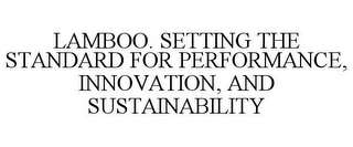 LAMBOO. SETTING THE STANDARD FOR PERFORMANCE, INNOVATION, AND SUSTAINABILITY