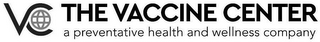 VC THE VACCINE CENTER A PREVENTATIVE HEALTH AND WELLNESS COMPANY