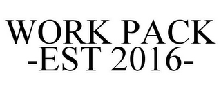 WORK PACK -EST 2016-
