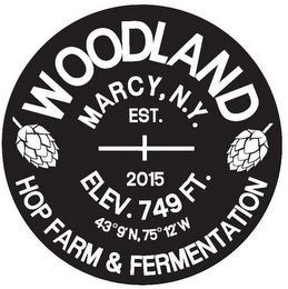 WOODLAND HOP FARM & FERMENTATION MARCY, N.Y. EST. 2015 ELEV. 749 FT. 43º9'N, 75º12'W