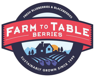 FARM TO TABLE BERRIES FRESH BLUEBERRIES & BLACKBERRIES SUSTAINABLY GROWN SINCE 1999