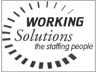 WORKING SOLUTIONS THE STAFFING PEOPLE