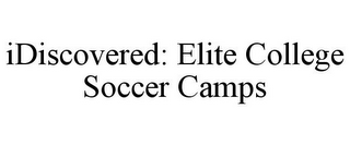 IDISCOVERED: ELITE COLLEGE SOCCER CAMPS