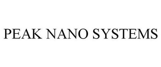 PEAK NANO SYSTEMS