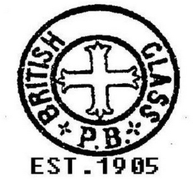 BRITISH GLASS P.B. EST 1905