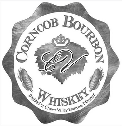 CV CORNCOB BOURBON WHISKEY DISTILLED INCROWN VALLEY BRANSON MISSOURI