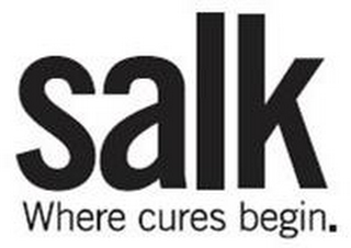 SALK WHERE CURES BEGIN.