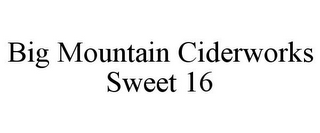 BIG MOUNTAIN CIDERWORKS SWEET 16