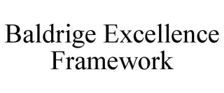 BALDRIGE EXCELLENCE FRAMEWORK