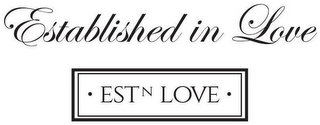 ESTABLISHED IN LOVE AND  · ESTN LOVE ·