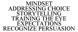 MINDSET ADDRESSING CHOICE STORYTELLING TRAINING THE EYE EXPECTATIONS RECOGNIZE PERSUASION