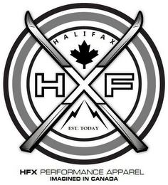 HFX PERFORMANCE APPAREL IMAGINED IN CANADA HXF HALIFAX EST. TODAY