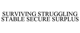 SURVIVING STRUGGLING STABLE SECURE SURPLUS