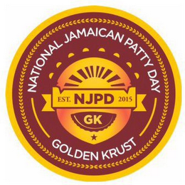 NATIONAL JAMAICAN PATTY DAY EST. NJPD 2015 GK GOLDEN KRUST