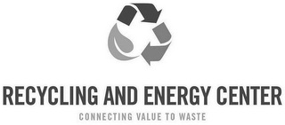 RECYCLING AND ENERGY CENTER CONNECTING VALUE TO WASTE