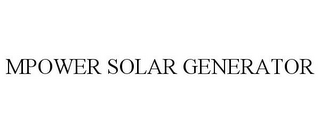 MPOWER SOLAR GENERATOR