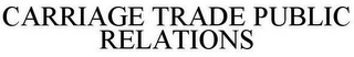 CARRIAGE TRADE PUBLIC RELATIONS