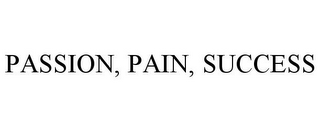 PASSION, PAIN, SUCCESS