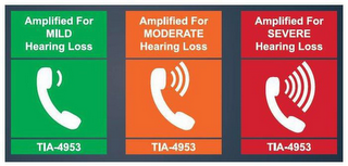 AMPLIFIED FOR MILD HEARING LOSS TIA 4953 AMPLIFIED FOR MODERATE HEARING LOSS TIA-4953 AMPLIFIED FOR SEVERE HEARING LOSS TIA-4953