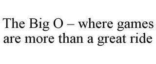 THE BIG O - WHERE GAMES ARE MORE THAN A GREAT RIDE
