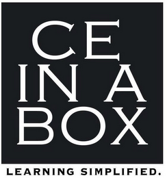 CE IN A BOX LEARNING SIMPLIFIED.