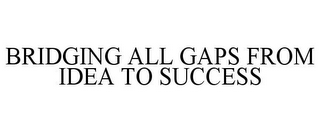 BRIDGING ALL GAPS FROM IDEA TO SUCCESS