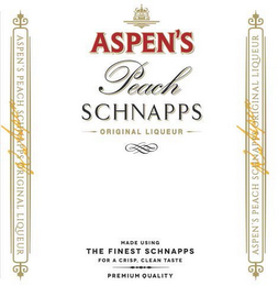 ASPEN'S PEACH SCHNAPPS