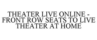 THEATER LIVE ONLINE - FRONT ROW SEATS TO LIVE THEATER AT HOME