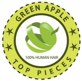 GREEN APPLE TOP PIECES 100% HUMAN HAIR