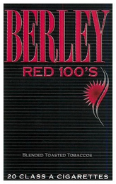 BERLEY RED 100'S BLENDED TOASTED TOBACCOS 20 CLASS A CIGARETTES