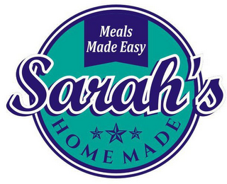 SARAH'S HOMEMADE MEALS MADE EASY