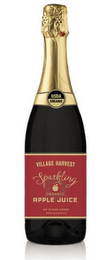 USDA ORGANIC VILLAGE HARVEST SPARKLING ORGANIC APPLE JUICE NO SUGAR ADDED NON-ALCOHOLIC