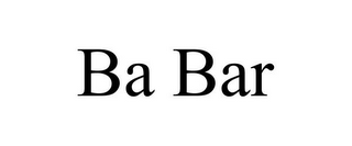 BA BAR