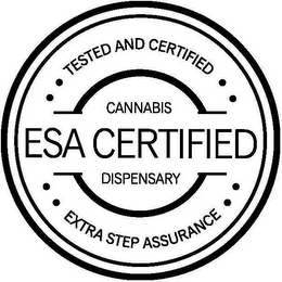 TESTED AND CERTIFIED ESA CERTIFIED CANNABIS DISPENSARY EXTRA STEP ASSURANCE