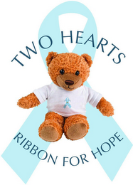 TWO HEARTS RIBBON FOR HOPE