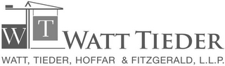 W T WATT TIEDER WATT, TIEDER, HOFFAR & FITZGERALD, L.L.P.