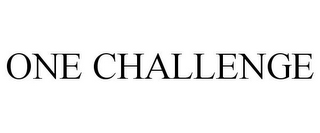 ONE CHALLENGE
