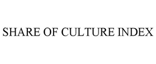 SHARE OF CULTURE INDEX